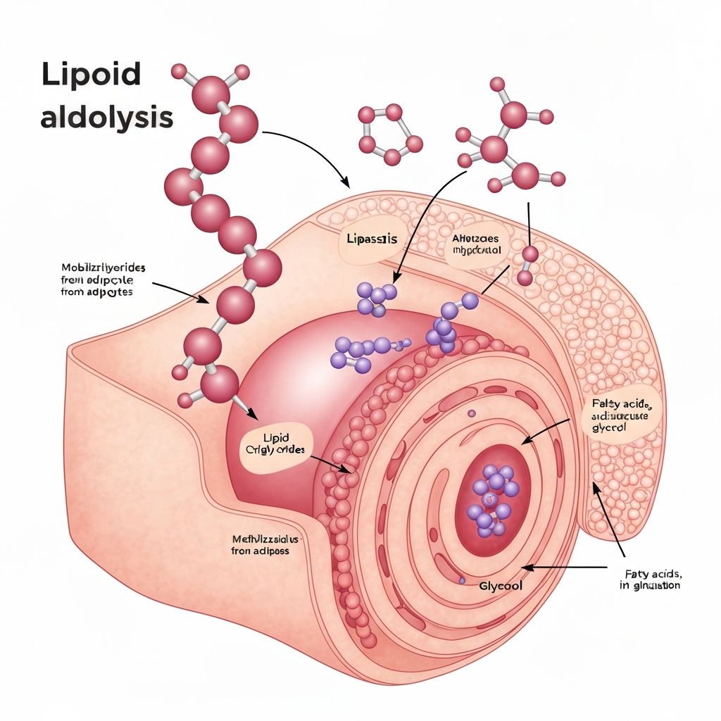 Lipolysis and fat storage cellular mechanisms