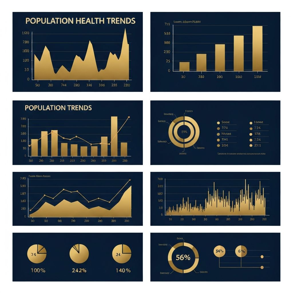 Statistical data visualization of population health trends